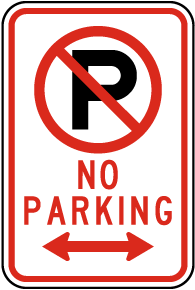 LEFT ARROW NO PARKING DRIVEWAY IN USE 24 HOURS SIGN & STICKER OPTIONS 