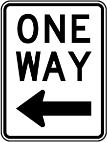 One Way Left Sign - Get 10% Off Now