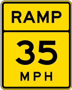 Advisory Ramp 35 MPH Sign - Get 10% Off Now