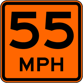 Advisory 55 MPH Sign - Get 10% Off Now