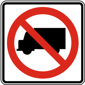R5-2 No Trucks Sign 