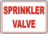 Sprinkler Valve Sign