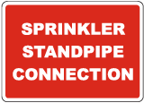 Sprinkler Standpipe Connection Sign