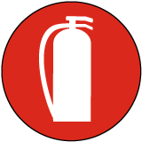 Fire Extinguisher Symbol Floor Sign