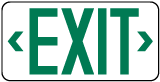 Green Exit (Double Arrow) Sign
