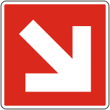Diagonal Directional Arrow Sign