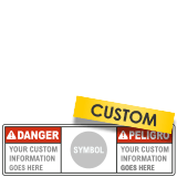 Custom Bilingual ANSI Z535.4 &amp; ISO 3864-2 Safety Label C1569
