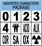 NFPA 704 Diamond Numbers and Characters Package