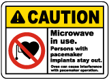 Caution Microwave In Use Label