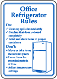 Office Refrigerator Rules Sign