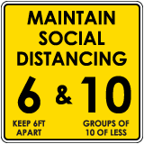 Maintain Social Distancing Yard Sign