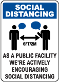 Social Distancing Facility Sign