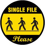 Single File Floor Signs