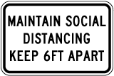 Maintain Social Distancing Sign
