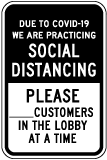 COVID-19 Social Distancing Sign