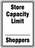 Store Capacity Limit Sign