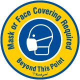Mask or Face Covering Required Sign