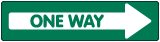 Green One Way Right Floor Sign