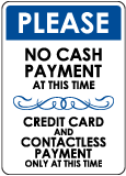 No Cash Payment Sign