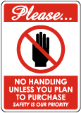 No Handling Sign