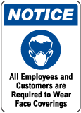 Face Covering Notice Sign