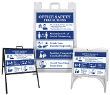 Office Safety Precautions Portable Sandwich Board Sign