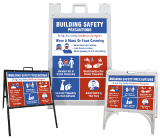Building Safety Precautions Portable Sandwich Board Sign