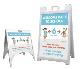 Welcome Back to School Wear a mask or Face Covering Sign