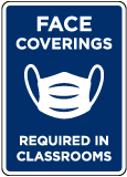 Face Coverings Required in Classroom Signs