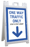 One Way Traffic Down Arrow Sign