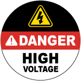 Danger High Voltage Floor Sign