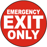 Emergency Exit Only Floor Sign