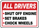 Truck Driver Parking Checklist Sign