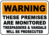 These Premises Are Monitored Sign