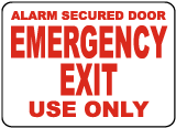 Emergency Exit Use Only Sign