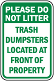 Please Do Not Litter Sign