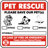 Please Rescue Our Cat Sticker F8123 - by SafetySign.com