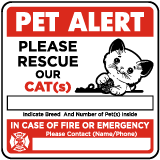 Please Rescue Our Cat with Contact Information Sticker