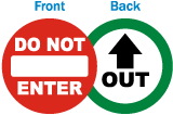 Do Not Enter / Out Label