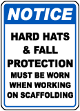 Hard Hat & Fall Protection Sign