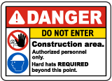 Construction Area Do Not Enter Sign
