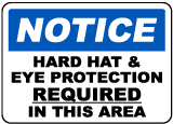 Eye Protection & Hard Hat Sign