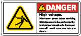Danger High Voltage Disconnect Label