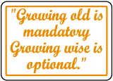 Growing Wise Is Optional Sign