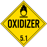 Oxidizer Class 5.1 Placard
