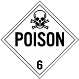 Poison Class 6 Placard
