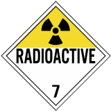 Radioactive Class 7 Placard