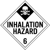 Inhalation Hazard Class 6 Placard