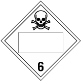 Blank Toxic Gas Class 6 Placard