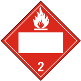 Blank Flammable Gas Class 2 Placard